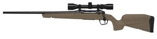 Left-handed bolt action rifle with rifle scope.